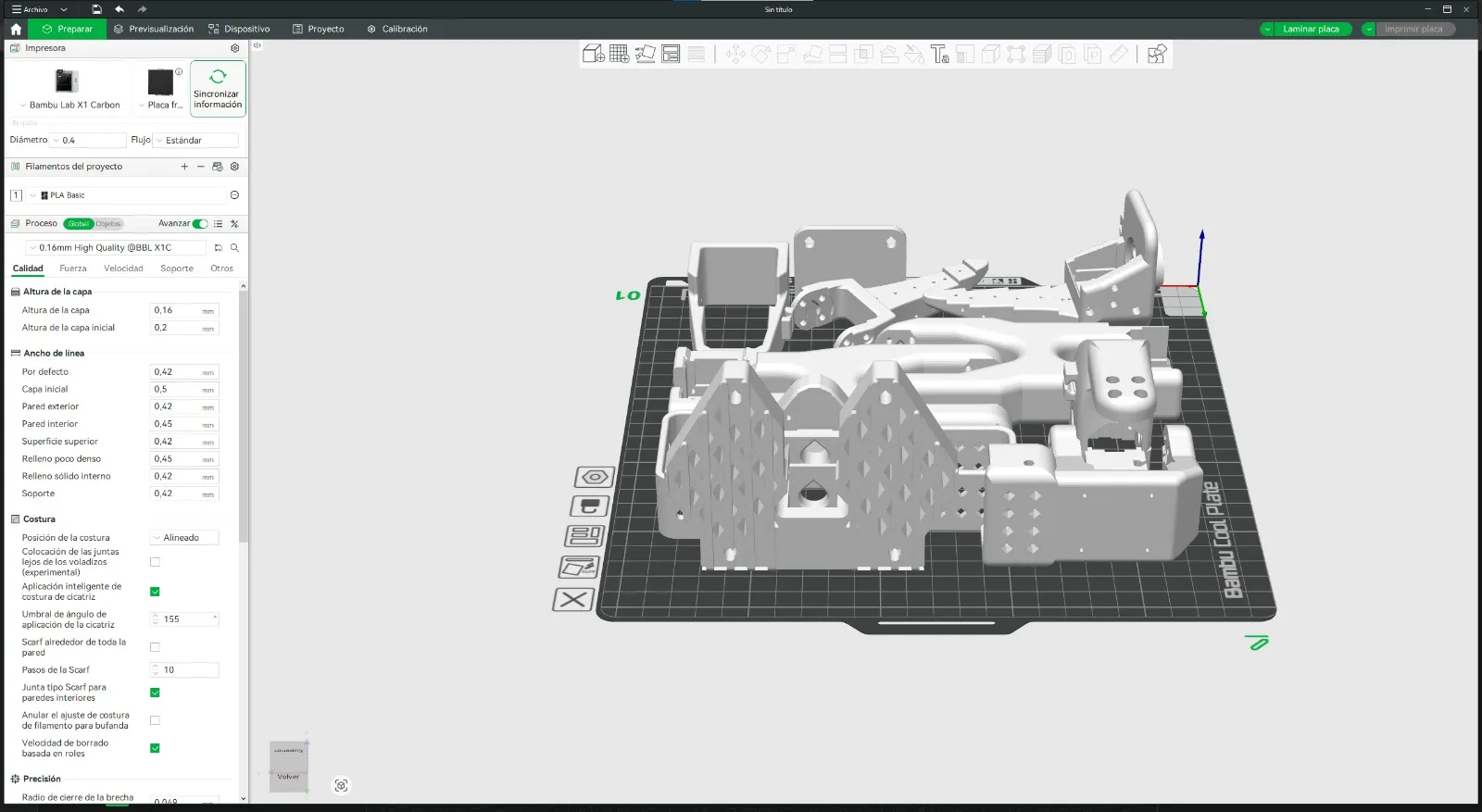 3D printing the parts